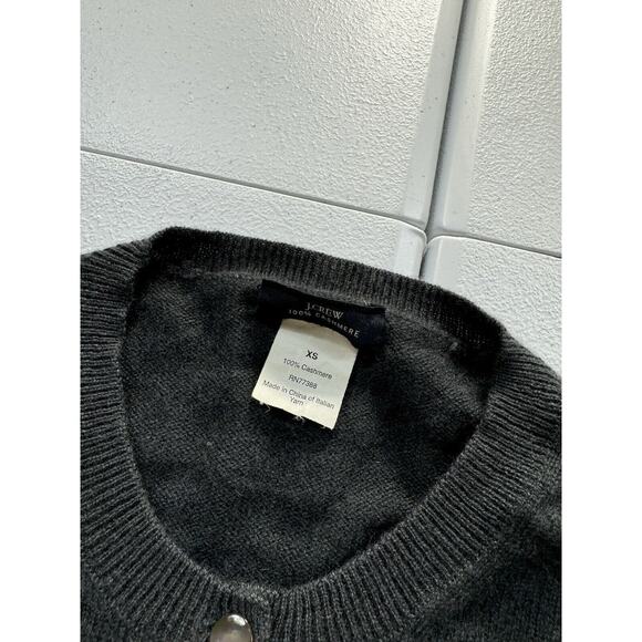 J. Crew Cardigan Sweater Womens XS Gray Cashmere Wool Button Front V-Neck - Picture 3 of 7